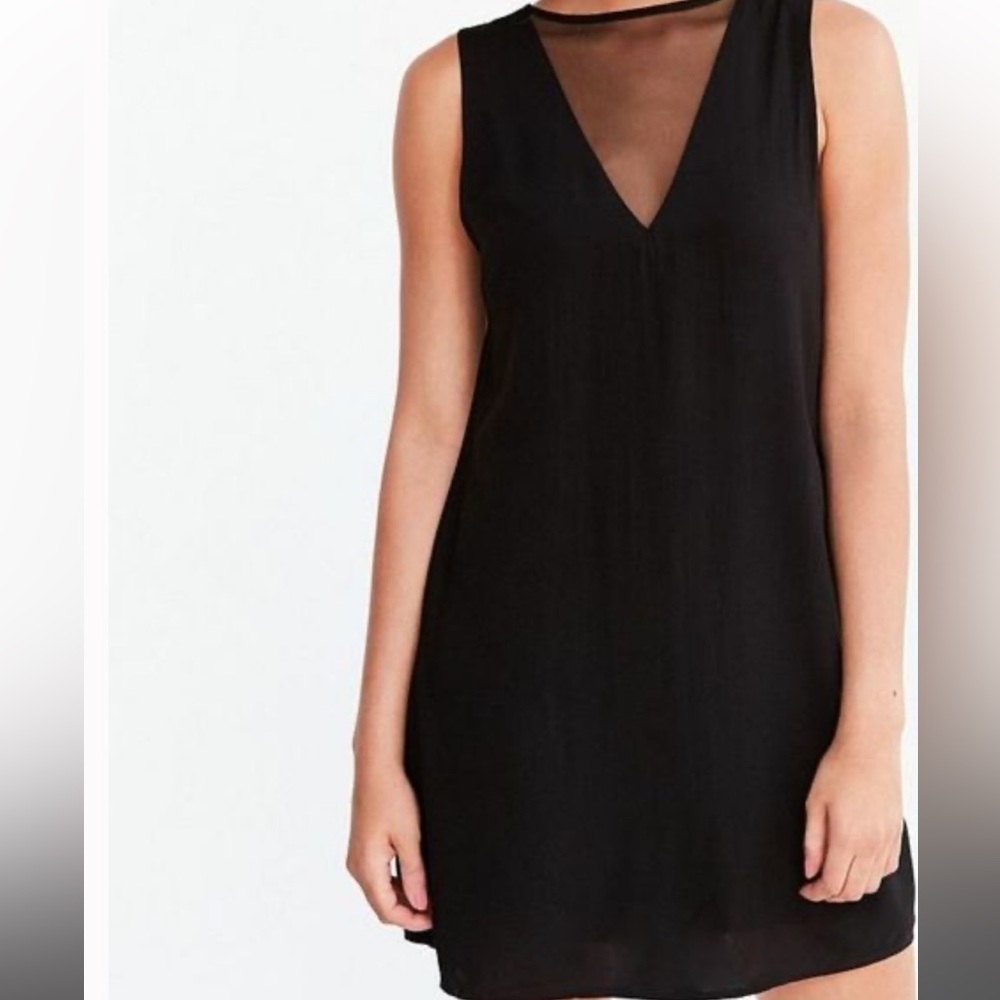 Urban outfitters black dress with mesh chest cut out